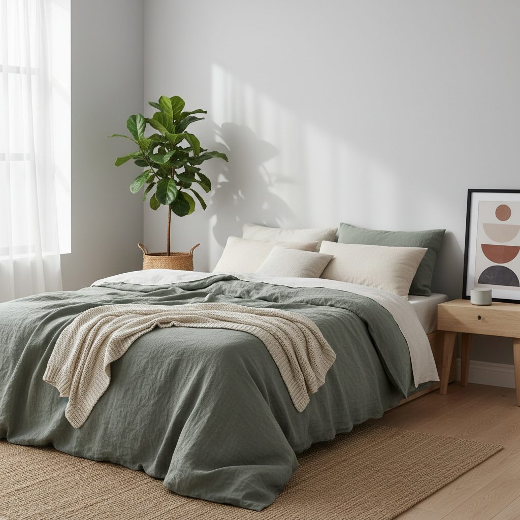Vernieuwde slaapkamer na een budgetmakeover